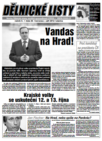 Tištěné Dělnické listy nejen o prezidentských volbách