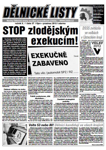 STOP zlodějským exekucím! brojí Dělnické listy proti cílenému zadlužování občanů